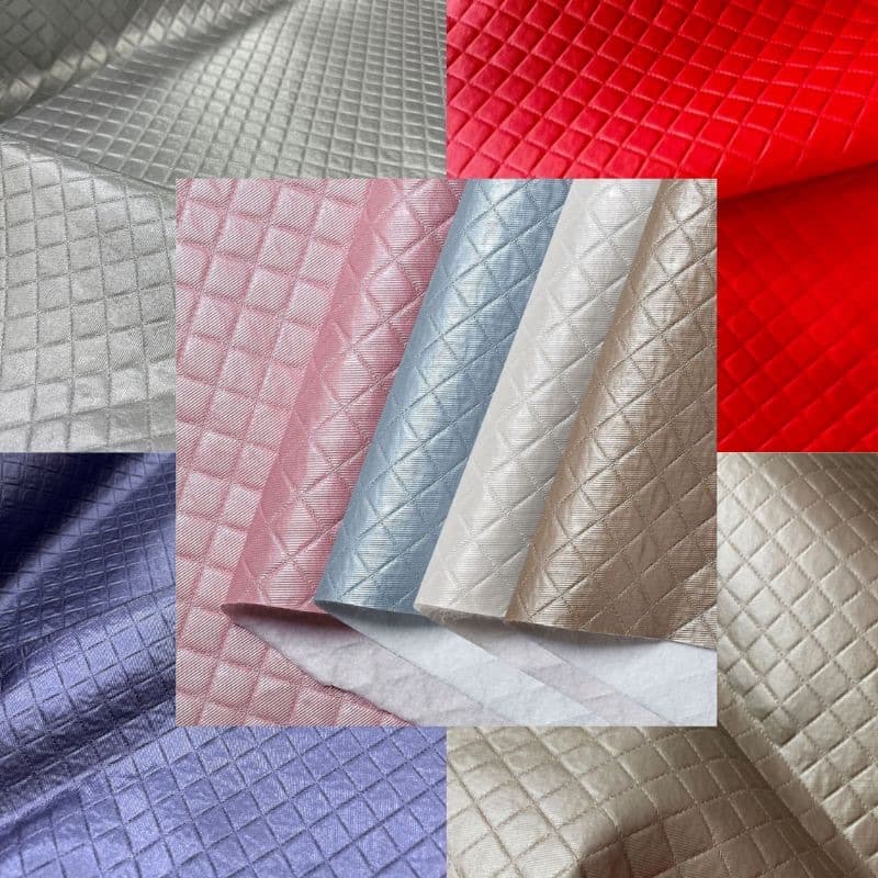 Tecido Courino Matelassê PVC Djon Metalizado / Plástico Dekasa Bag Dinamarca