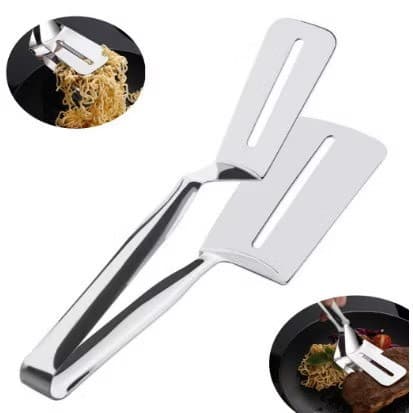 Espátula Culinária Dupla com Pegador Aço Inox