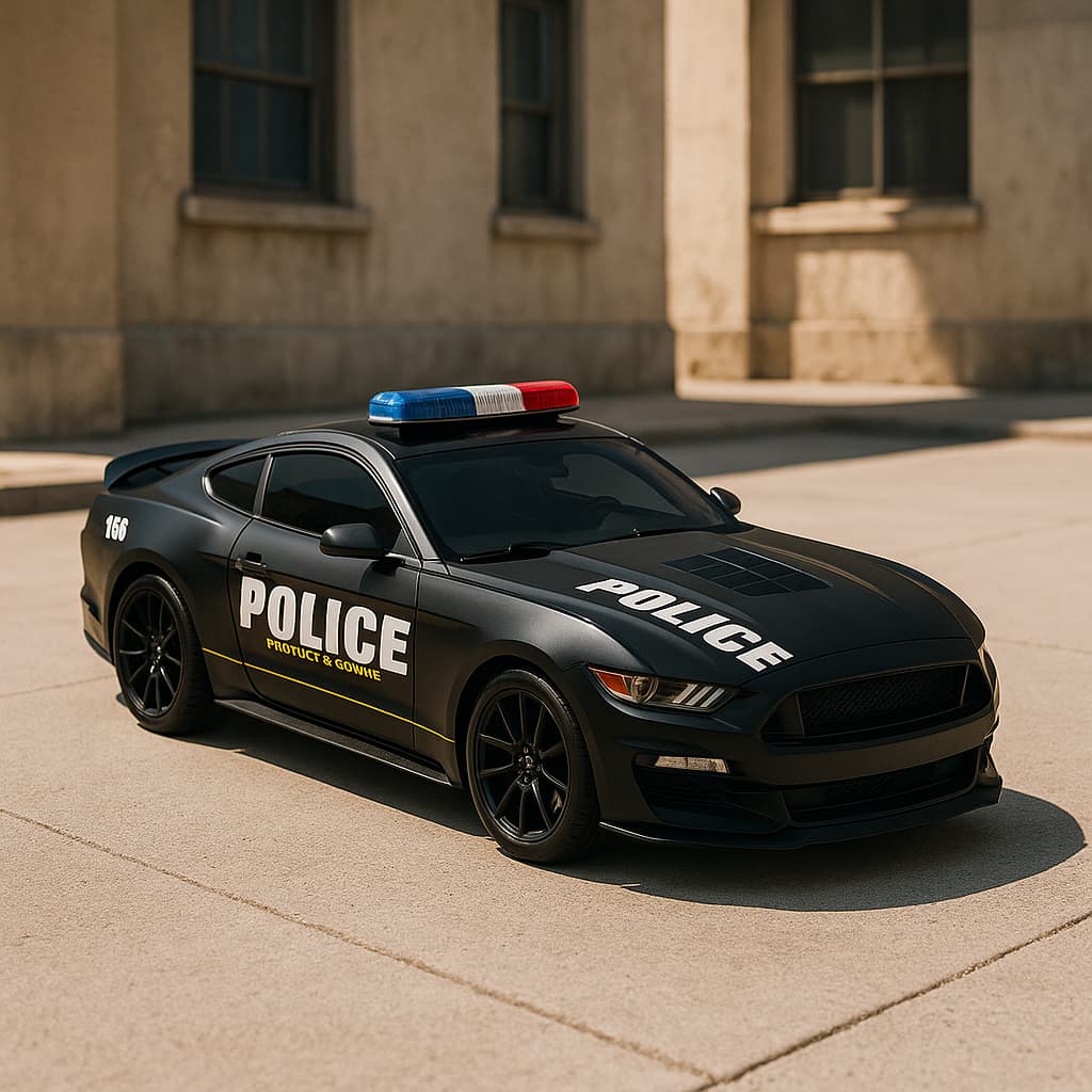 Miniatura Carro de Polícia Interceptor 12cm - Colecionável Brinquedo para Crianças e Adultos