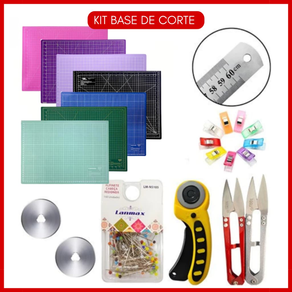 Kit Base de Corte A2 60x45 Patchwork Completo P/ Artesanato
