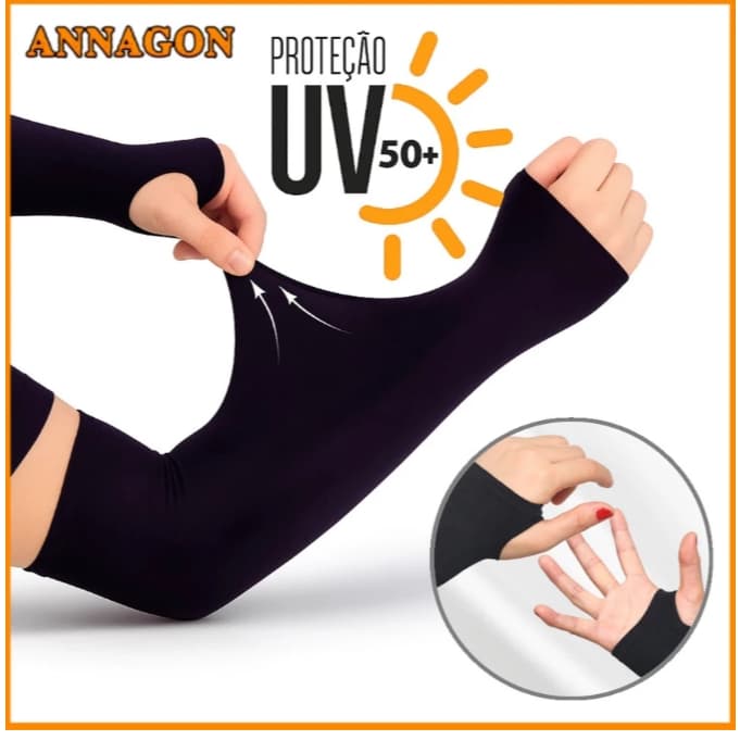 Manguito Infantil Par UV50+ Proteção Solar Ciclismo Corrida Futebol jogos gamer