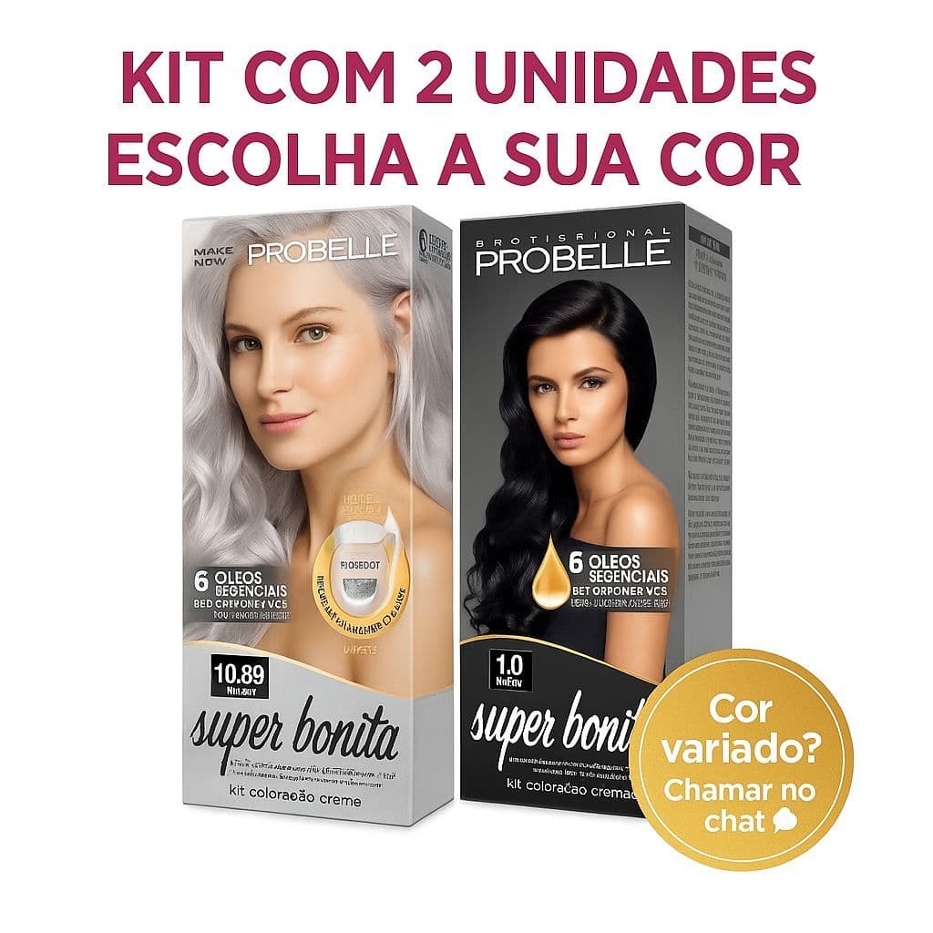 KIT COM 2 COLORAÇÃO SUPER BONITA  PROBELLE - 50g-MONTE SEU COMBO-ESCOLHA SUAS CORES