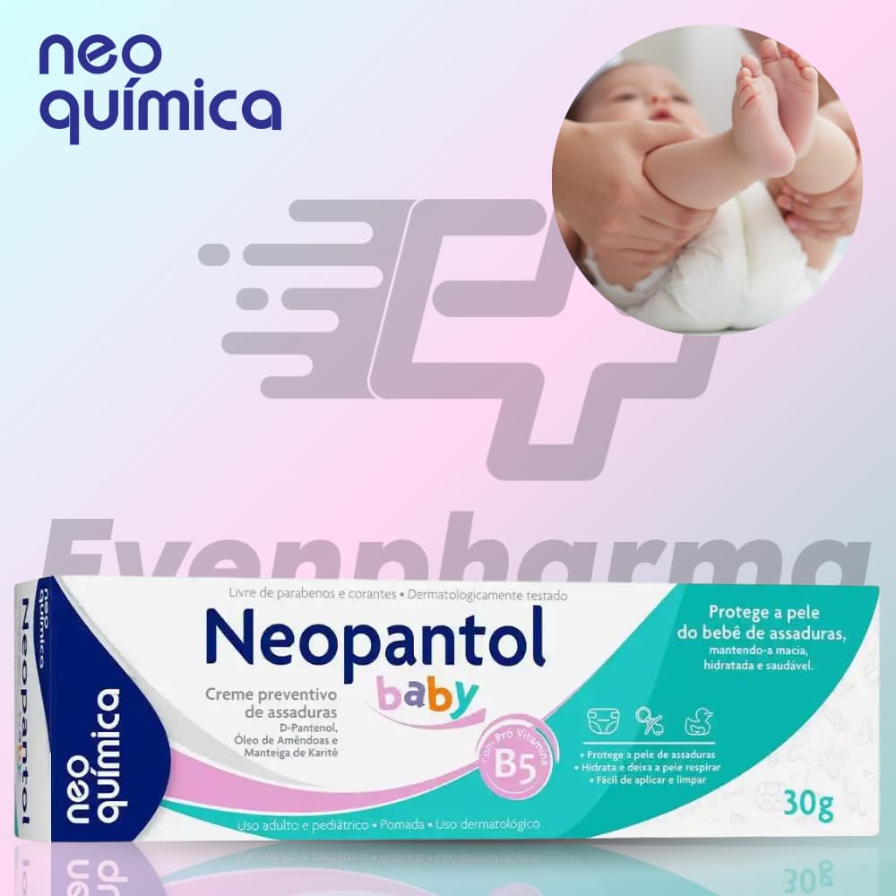 Kit Pomada Neopantol Baby D-Pantenol Pró Vitamina B5 Creme Preventivo de Assaduras 30g