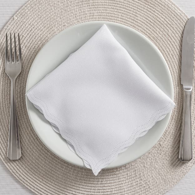 Guardanapo de Tecido Oxford Kit 10 Unidades 33cm Corte a Laser e Cores Variadas Mesa Posta