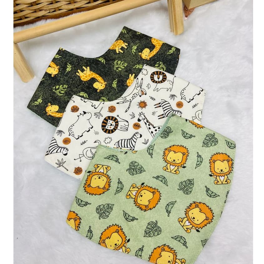 Babador bandana impermeável kit com 3 com ajuste