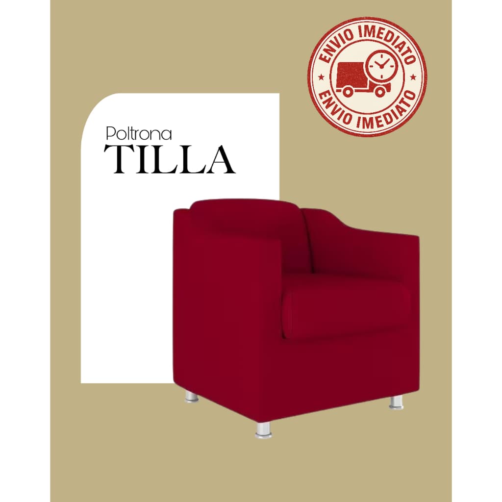 Envio Imediato - Poltrona SUEDE Decorativa Dilla Consultório, Recepção, Sala, Escritório