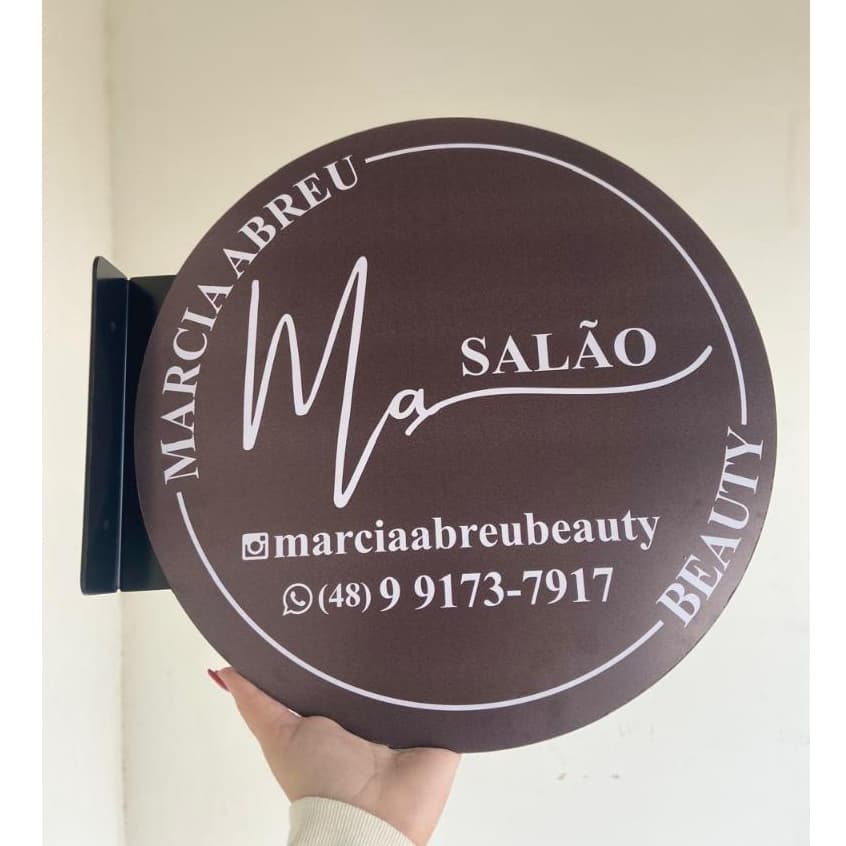 Placa Dupla Face Personalizada Uso Externo Redondo PSAI 40cm