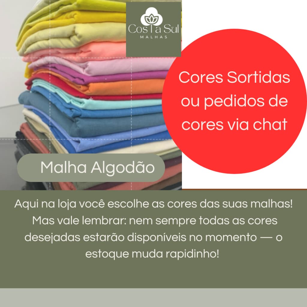 MALHA ALGODÃO - 1KG MEIA MALHA ALGODÃO