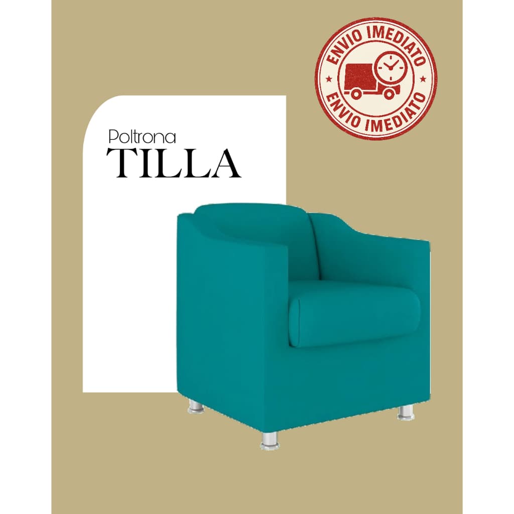 Envio Imediato - Poltrona SUEDE Decorativa Dilla Consultório, Recepção, Sala, Escritório