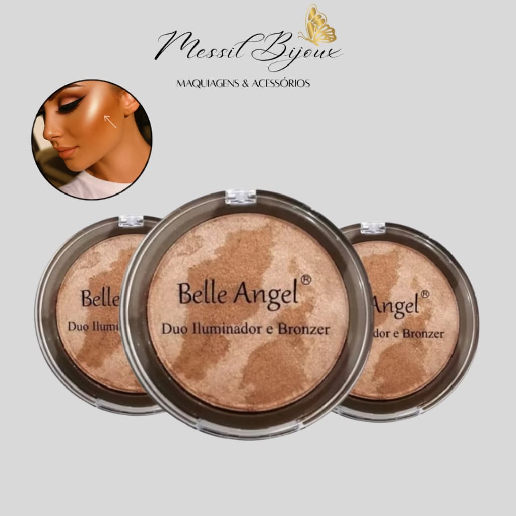 Duo Iluminador E Bronzer - Belle Angel B025