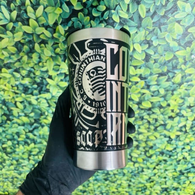 COPO TÉRMICO CORINTHIANS personalizado a laser  360º Graus PREMIUM