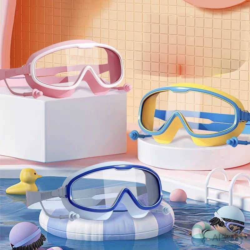 Óculos de Natação para Crianças - Lentes Grandes para Meninos e Meninas, Óculos Confortáveis para Piscina