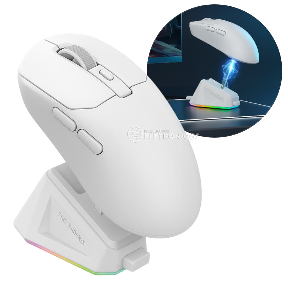 Mouse Gamer 3 Modos de Conexão com Iluminação LED e Sensor Óptico PAW 3311 – BKR3X