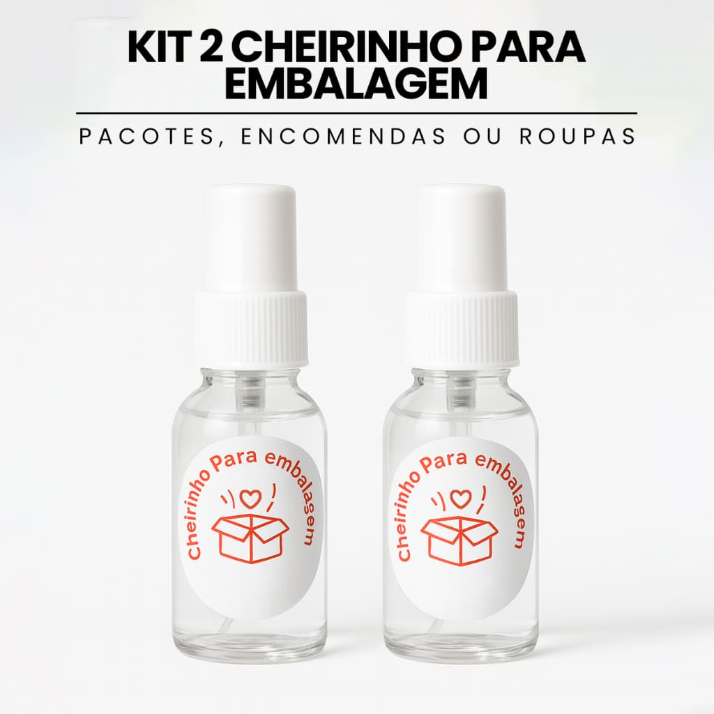 Kit 2 Cheirinho Para Embalagem Pacotes Encomendas ou Roupas - 30ml