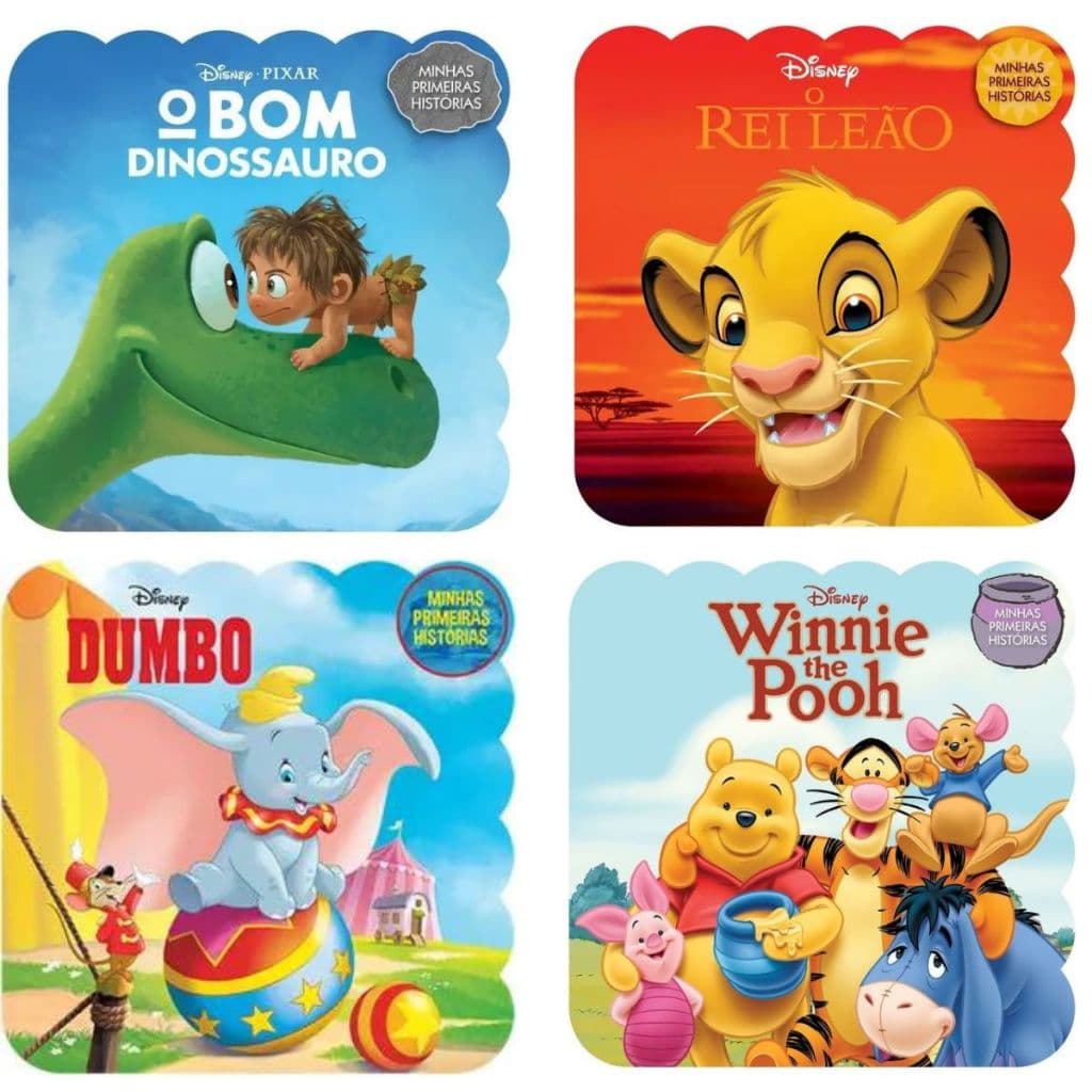 Minhas Primeiras Historias Disney - Com 4 Livros Ricamente Ilustrados