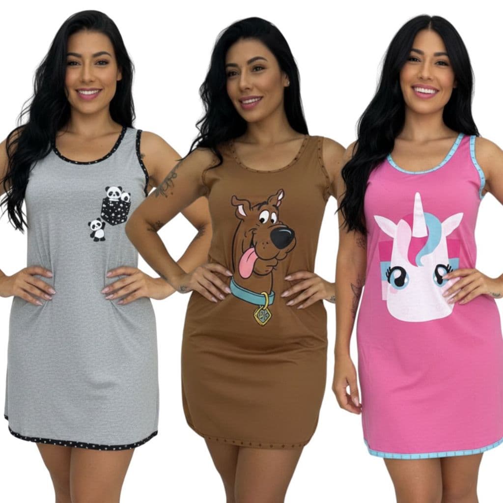 Camisola Regata Adulto Personagem / Camisola Personagem / Camisola Manga Curta