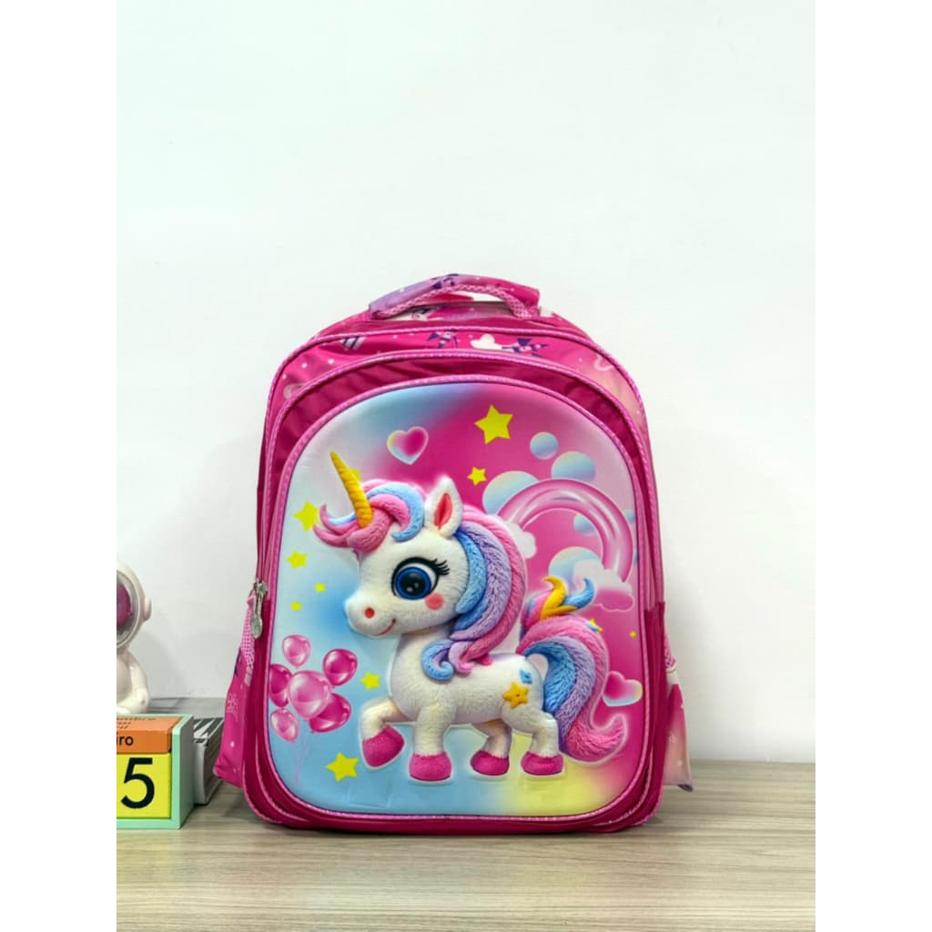 Mochila Escolar 3D Estampado Fosco Infantil Bolsa  Menina Grande