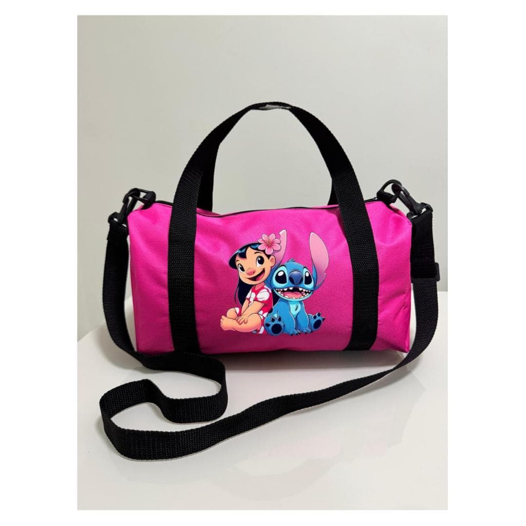 Bolsa Academia Viagem Transversal Mala De Mão Treino Casual Mochila Lilo Stitch Multifucional Lançamento Promoção