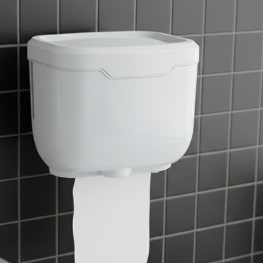 Porta Papel Higiênico Parede Prova D 'Água Colável Branco 