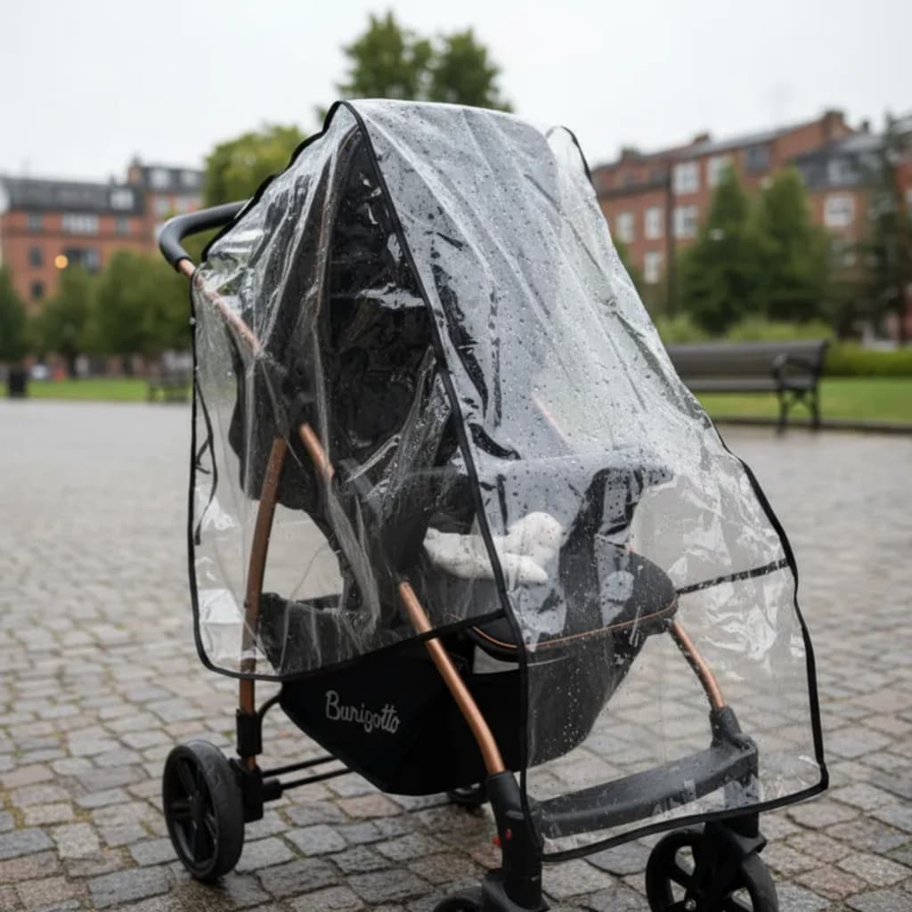 Capa Plástica De Chuva Para Carrinho de Bebê Universal Protege de Vento Sereno Poeira Reforçada