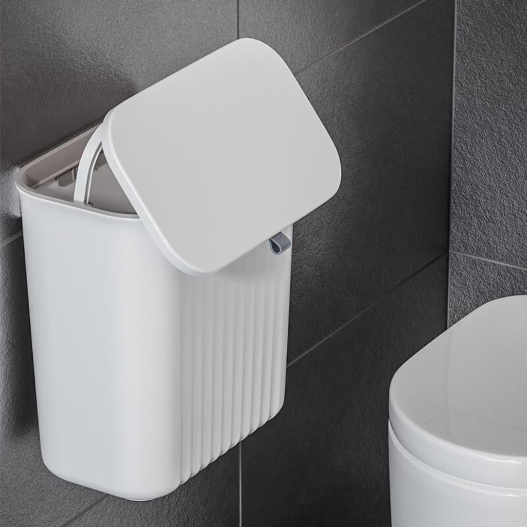 LIXEIRA SUSPENSA ROSE  ou PRETA 9 LITROS COM SUPORTE ADESIVO E ALÇA DE PENDURAR COZINHA BANHEIRO SPA