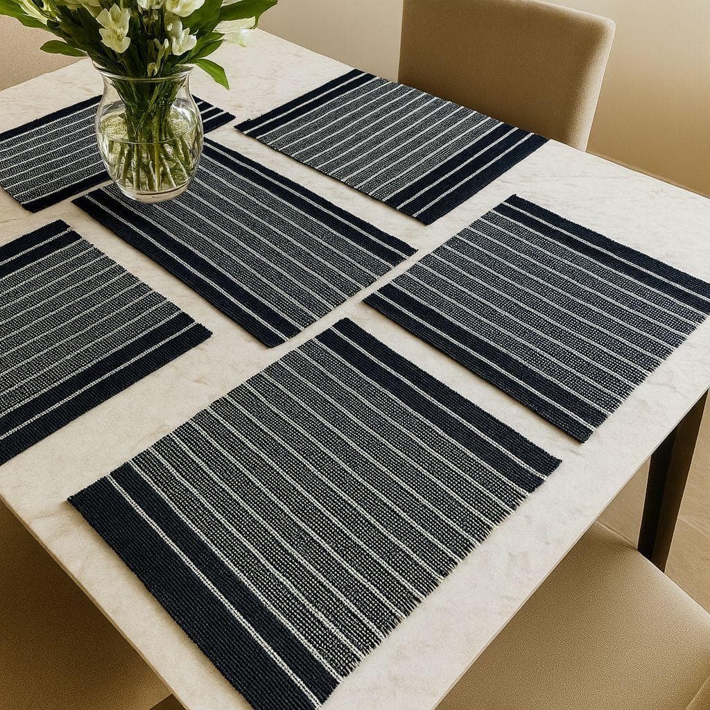 Jogo americano rústico 7 peças (6 lugares e 1 caminho)