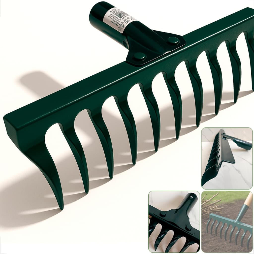 Rastelo Ancinho De Ferro Para Jardinagem Grama 14 Dentes