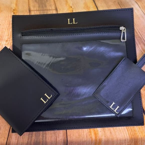 Kit Organizador personalizado de documentos para viagem, passaporte e tag de mala