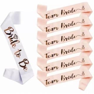 kit com 5/7/9/11/13/15 unidades faixas despedida de solteira team bride