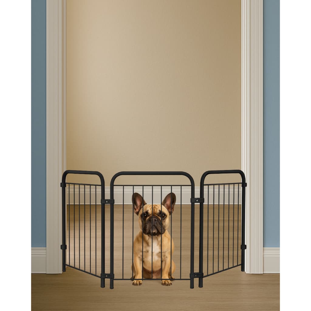 Cercadinho Pet Dobrável em Aço • Cercado Portátil 51cm Grade de Segurança para Cachorros e Filhotes