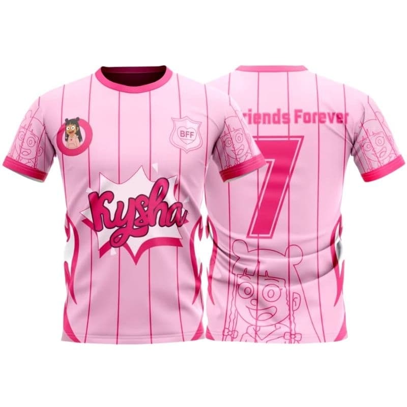 Camiseta Kisha E Mine listrada Lance De Escola Youtuber Show camiseta Fidelisx kisha e mine colegial  Argentino