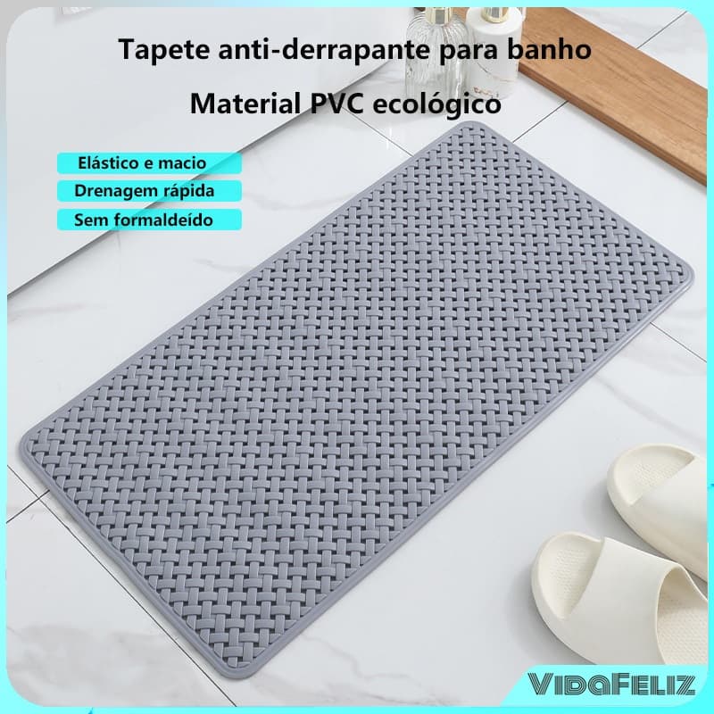 Tapete para box - Massagem, Massageante - Antiderrapante de ventosa e drenagem rápida - 36x70 CM