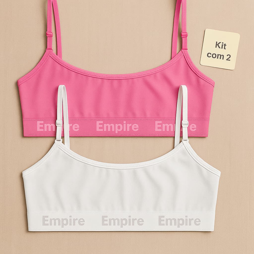 Kit 2 Top Feminino Top Forrado Sem Bojo