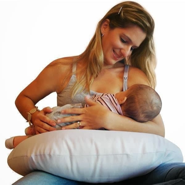 Almofada Amamentação - Apoio Para Amamentar Bebê - Capa de Algodão Removível Com Zíper - Travesseiro - Menino Menina