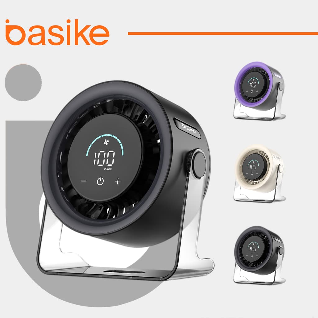 Basike 100 modos Ventilador De Mesa 30db Baixo ruído 5000mah Bateria com duração de 7H