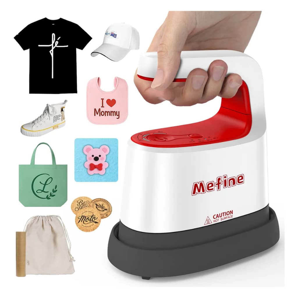 Mini Prensa Térmica, Máquina De Prensa Térmica Pequena Htv Portátil,Máquina De Transferência De Calor vermelho verde