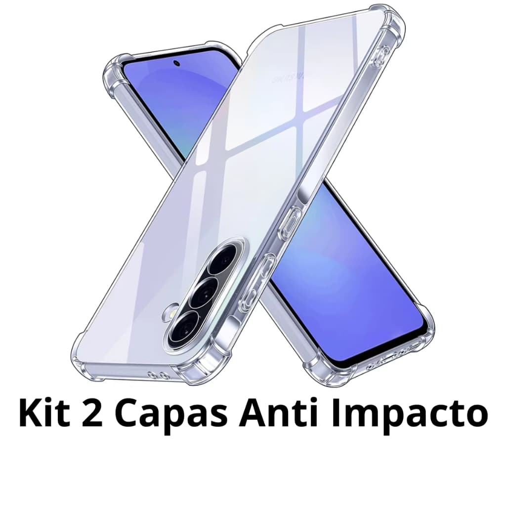 Kit 2 Capas Capinha Anti Impacto Transparente para Samsung Galaxy Todos Modelos