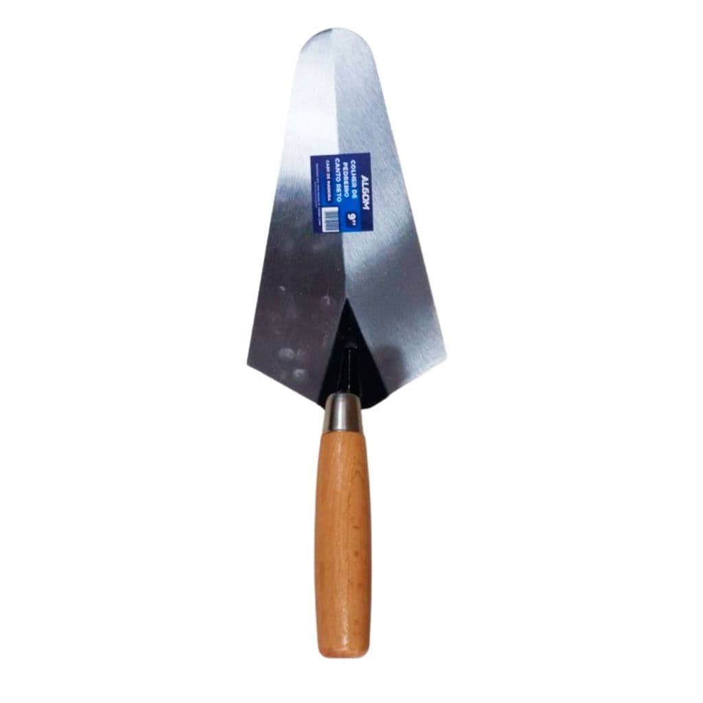 Colher De Pedreiro Canto Reto Cabo De Madeira Algom