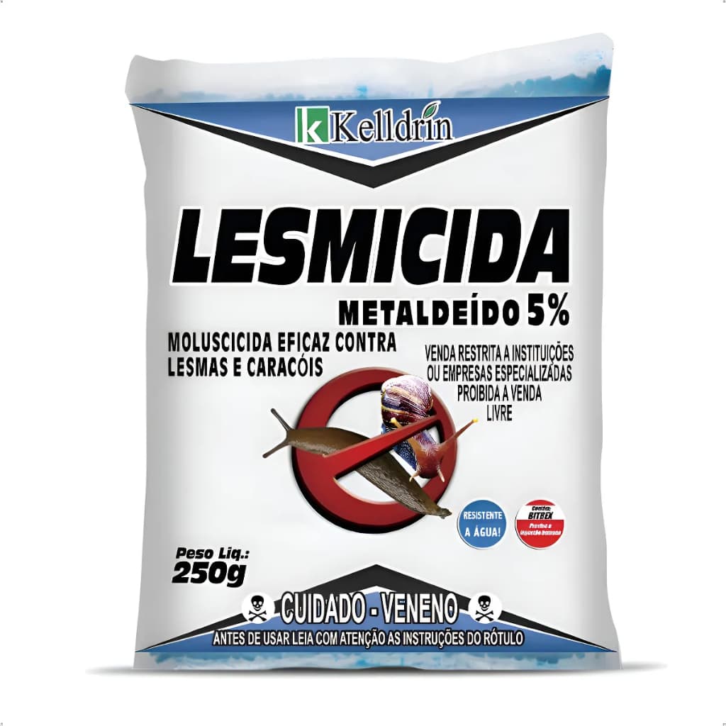 Lesmicida Moluscida Contra Lesmas e Caracois Resistente a agua 250g
