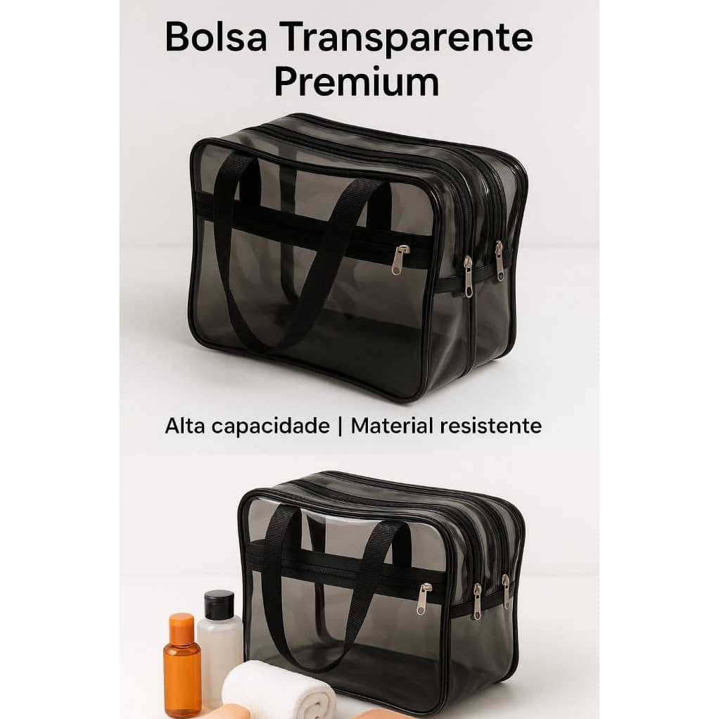 Bolsa De PVC Transparente E Fume  Impermeável  Viagem/Higiene/Pessoal/Enfermagem/Clube/Praia/Piscina