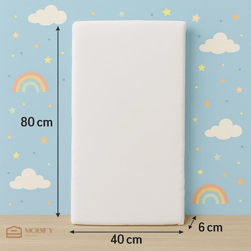 Colchão para Moisés mini Berço 80x40cm Super Macio Capa Removível