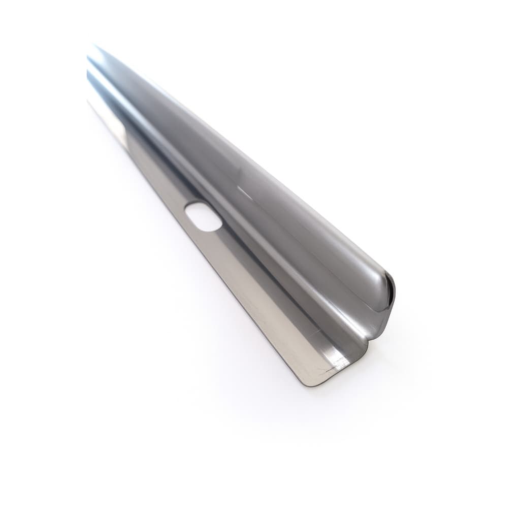 Kit 2 Suporte Soleira 1,00m Perfil L Metálico Porta Transição Piso Acabamento Inox Escovado 430