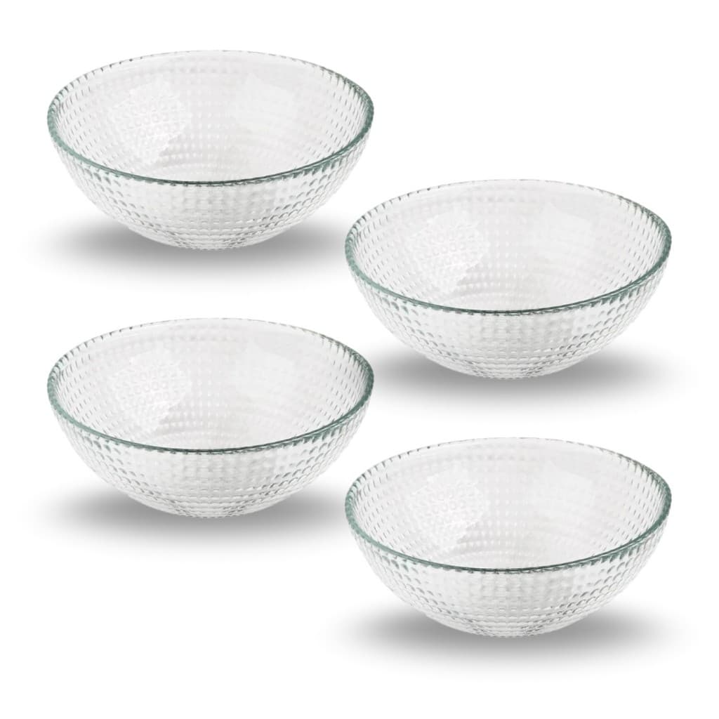 Jogo 4, 8 ou 12 tigelas de vidro sobremesa 400ml transparente, kit bowl, travessas, cumbucas