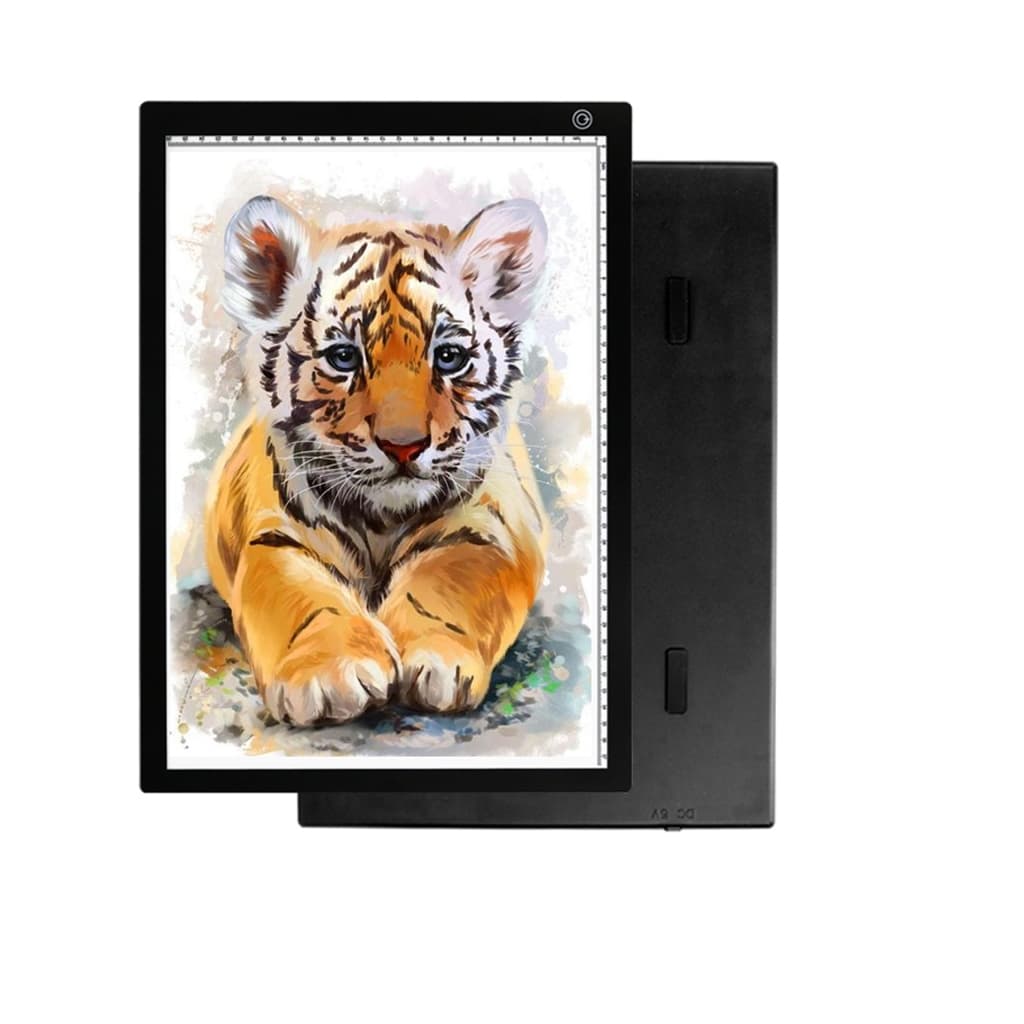 Mesa De Luz A4  ou A3 de 3 NÍVEIS DE ILUMINAÇÃO Preto Premium Para Desenho Transposição Led