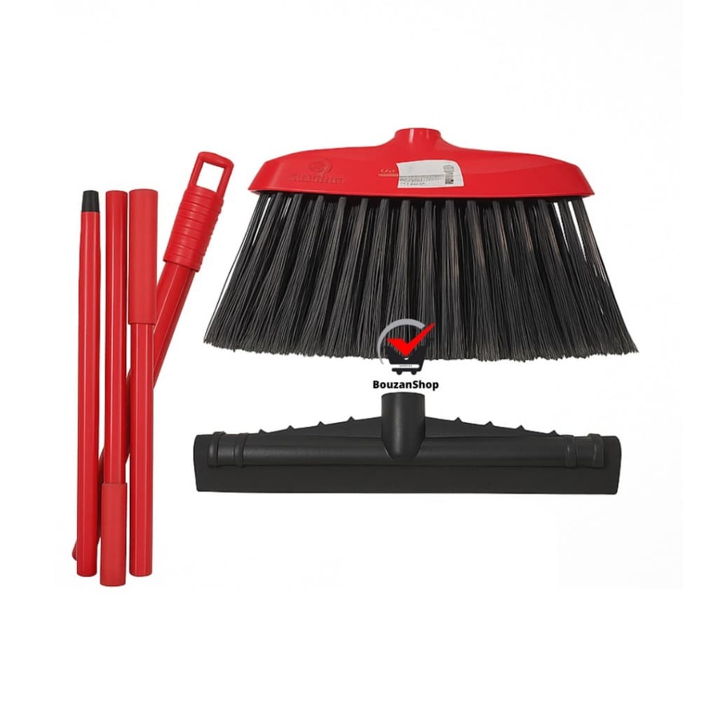 Kit Rodo + Vassoura Magica C/ Cabo Dobrável Cabe Na Gaveta