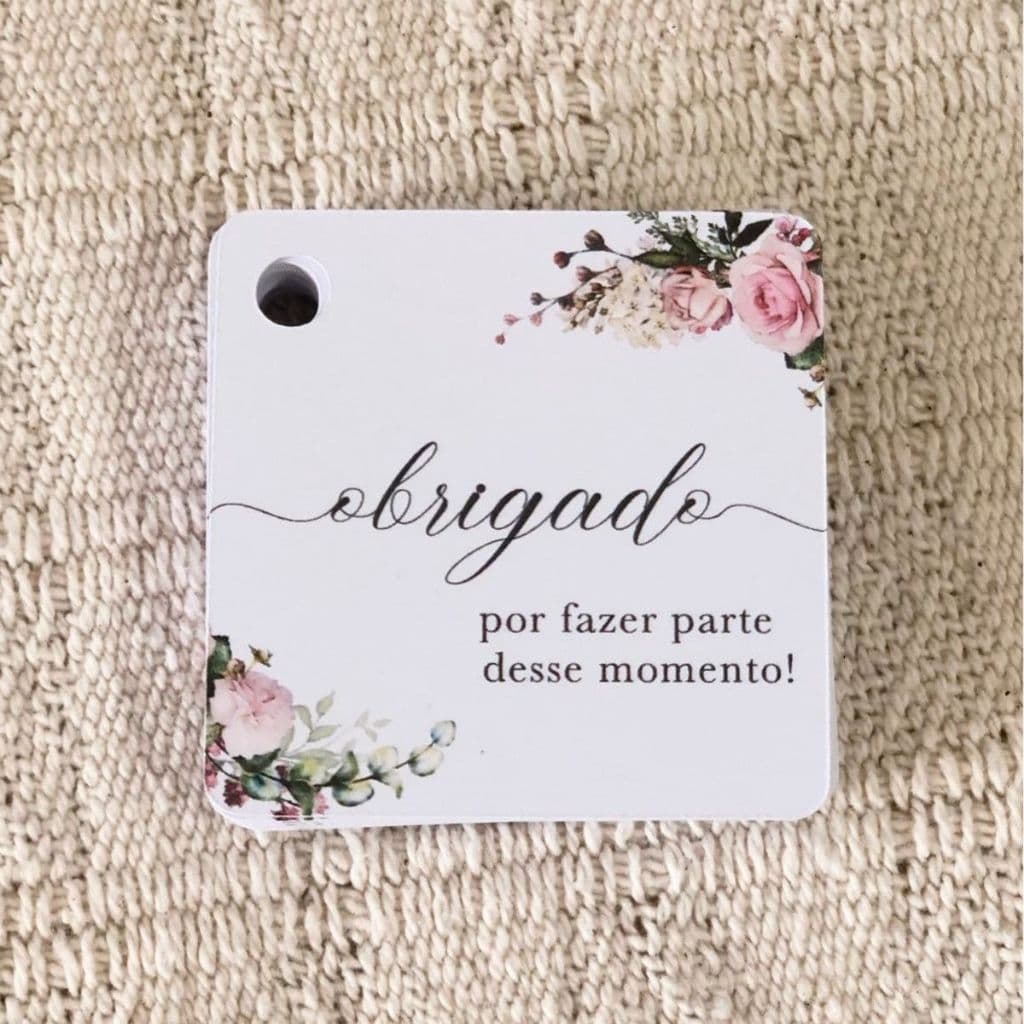 🎁 Tag Personalizada vários modelos 4x4 cm – Com Sua Arte | Papel Fotográfico 180g