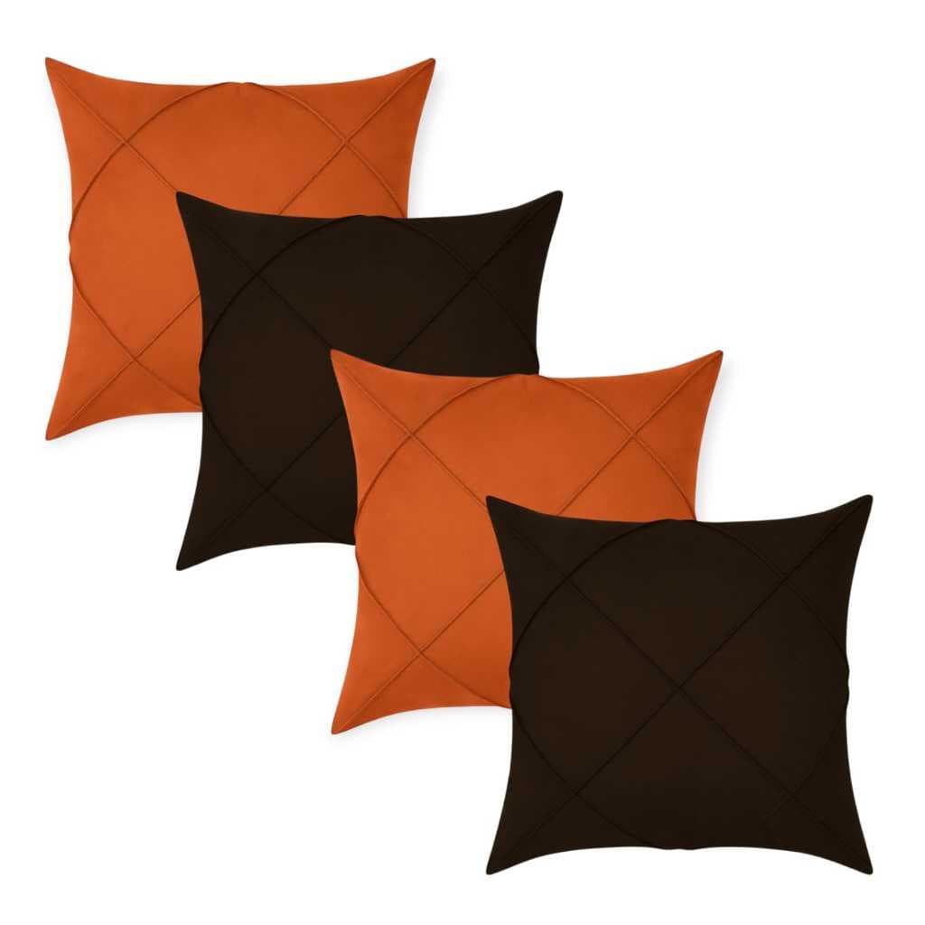 Kit 4 Capas de Almofadas Suede Drapeada Premium