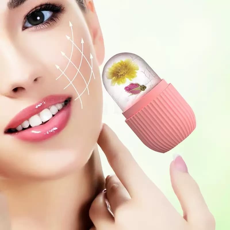 Molde de Gelo Facial Portátil Massageador Refrescante Calmante e Alívio de Inchaço