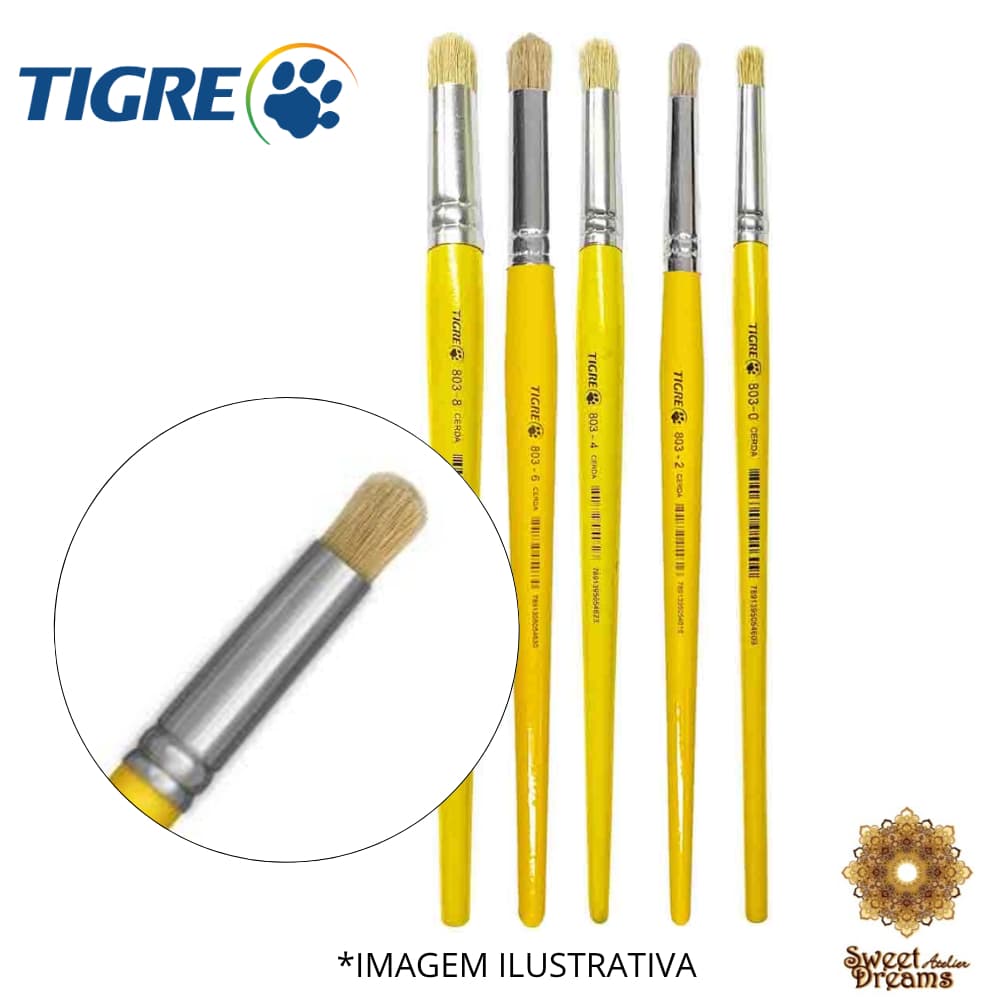 PINCEL REDONDO PITUÁ REF.803 TIGRE 1 UNIDADE