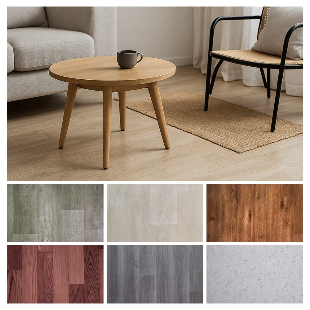 Piso Vinílico Em Manta Imita Madeira Rolo 0,50m X 2m = 1m²